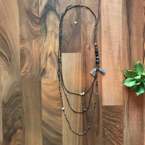 Nakamol Charcoal Layered Necklace